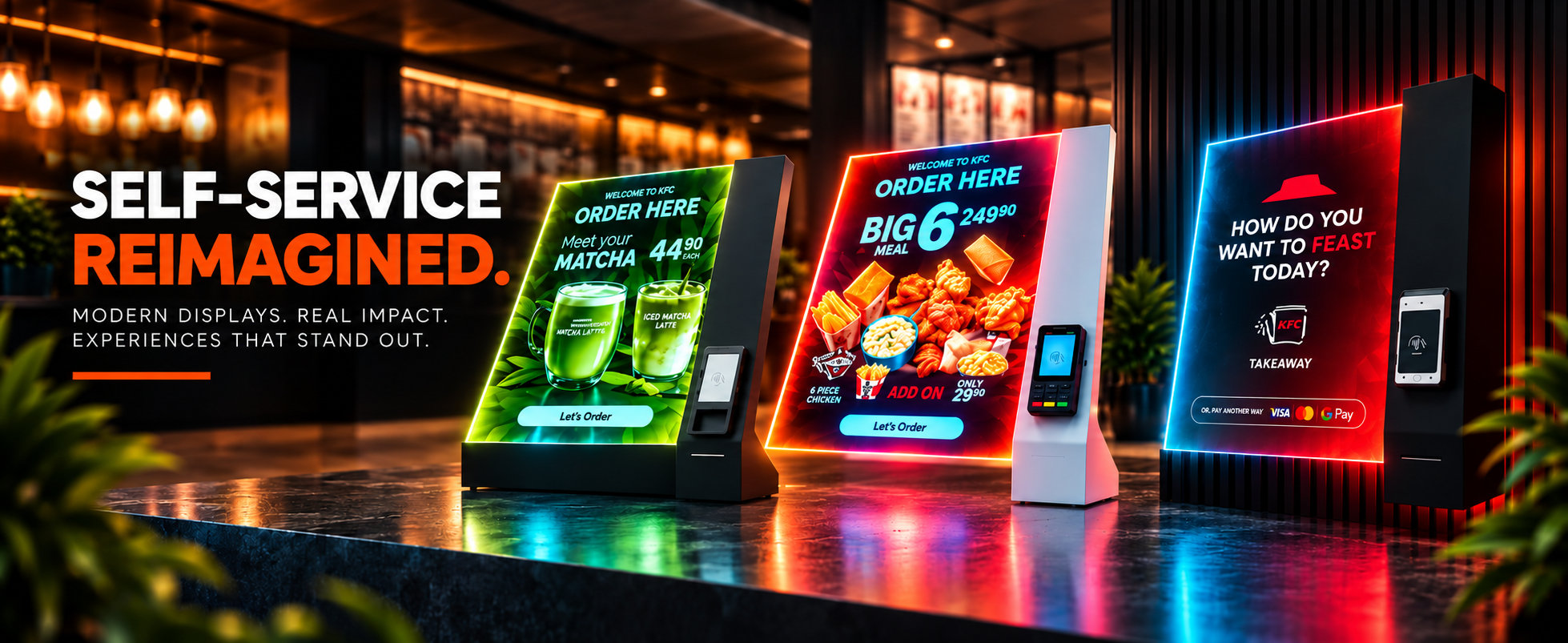 Self-Service Reimagined_ Neon Kiosk Experience